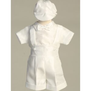 Lito Short shantung set with Lito straps and embroidered cross