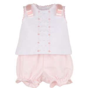 Pink Set with Embroidery and Bows – Luli and Me