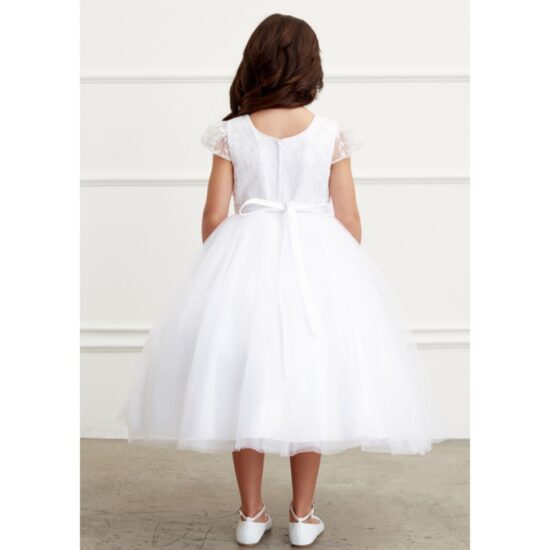 Tip Top Flower Girl Dress with Floral Lace