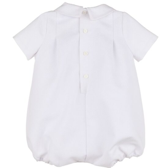 White Romper with Light Blue Details – Luli and Me