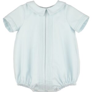 Classic light blue romper with baby collar – Luli and Me