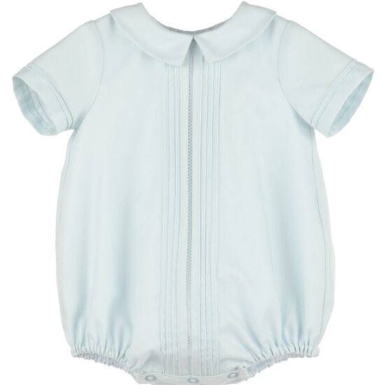 Classic light blue romper with baby collar – Luli and Me
