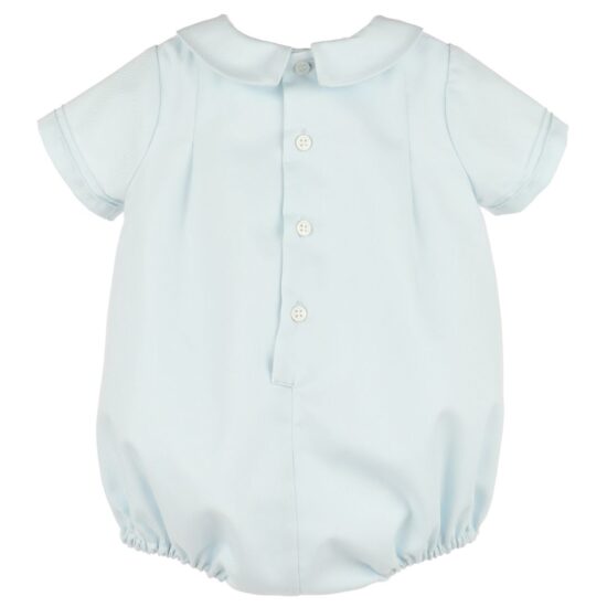 Classic light blue romper with baby collar – Luli and Me