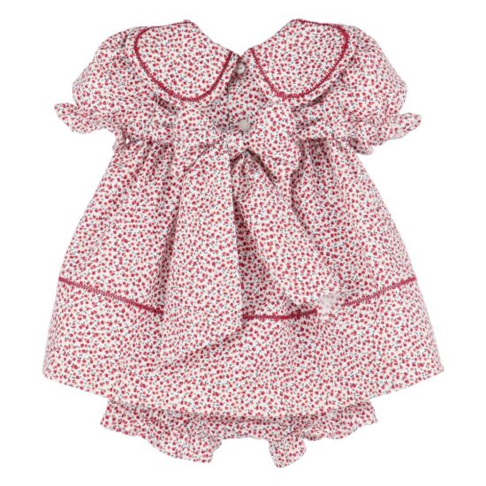 Floral dress with petal neckline – Sophie and Lucas