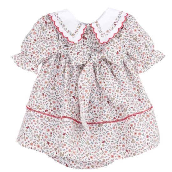 Floral petal-neck bloomer dress – Sophie and Lucas