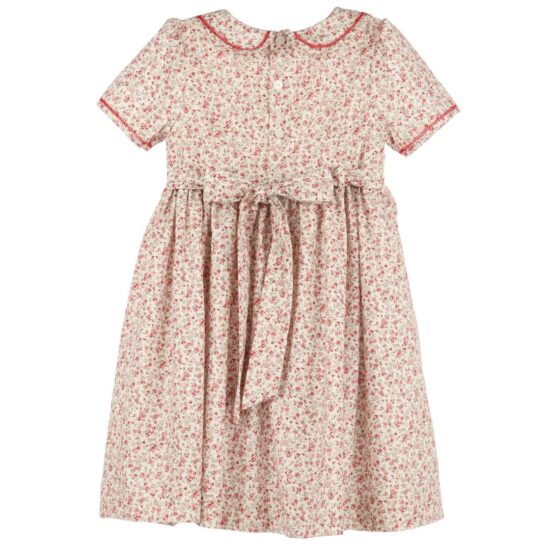 Floral smocked dress with Peter Pan collar – Luli and Me