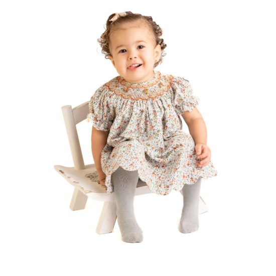 Floral smocked dress with puff sleeves – Luli and Me