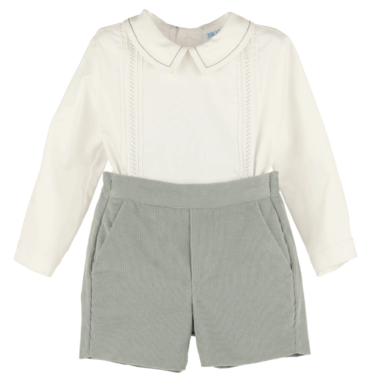 Ivory set with beige shorts – Luli and Me