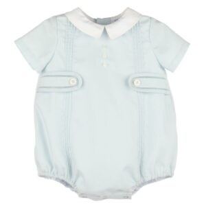 Light blue romper with white collar – Luli and Me