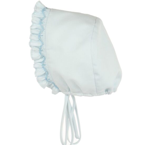 Light blue smocked dress with included hat – Luli and Me