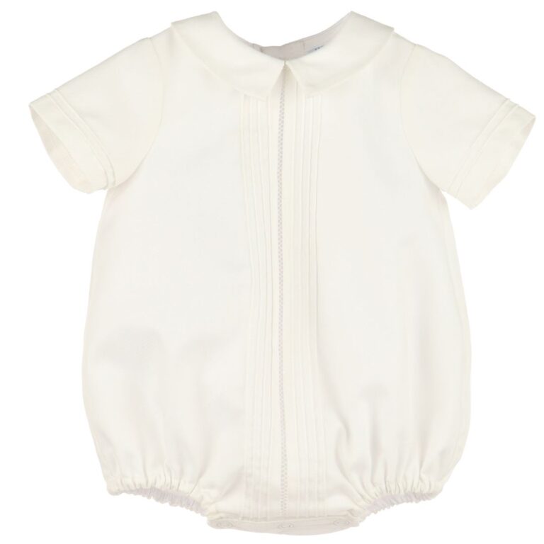 Classic ivory romper with baby collar – Luli and Me
