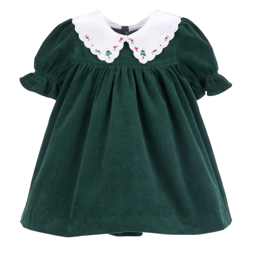 dress fitting Sequin Christmas tree embroidery dress – WHY DRESS