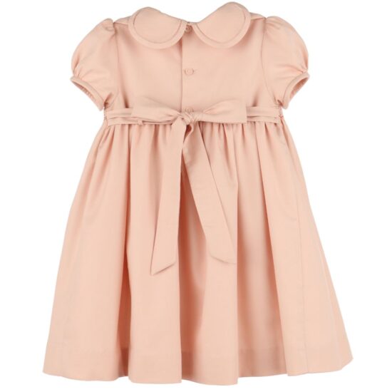 Pastel blue dress with embroidered smock – Luli & Me