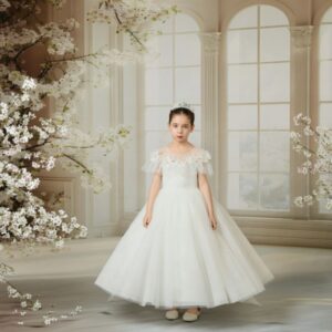 Princess Daliana Evening Dress Premium Tulle and 3D Flowers