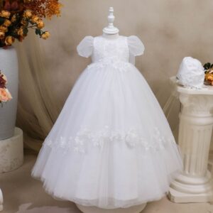 Princess Daliana Christening Dress – Tulle & Flowers Model