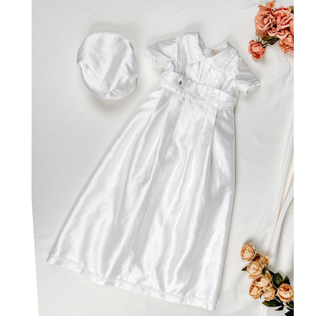 Princess Daliana Christening Gown – Satin Set and Beret