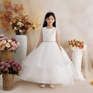 Princess Daliana Communion Dress - Crystal & Tulle Model