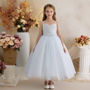 Princess Daliana Evening Dress – Sky Blue & Crystals