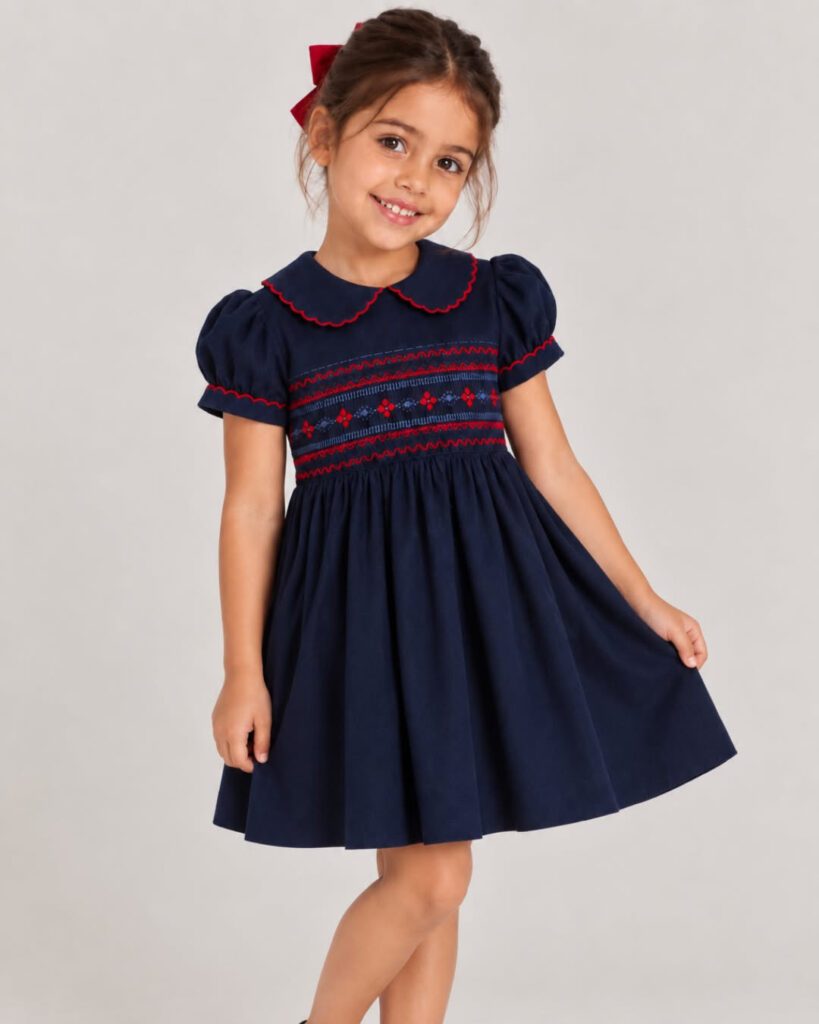 Abigail Navy Red Floral