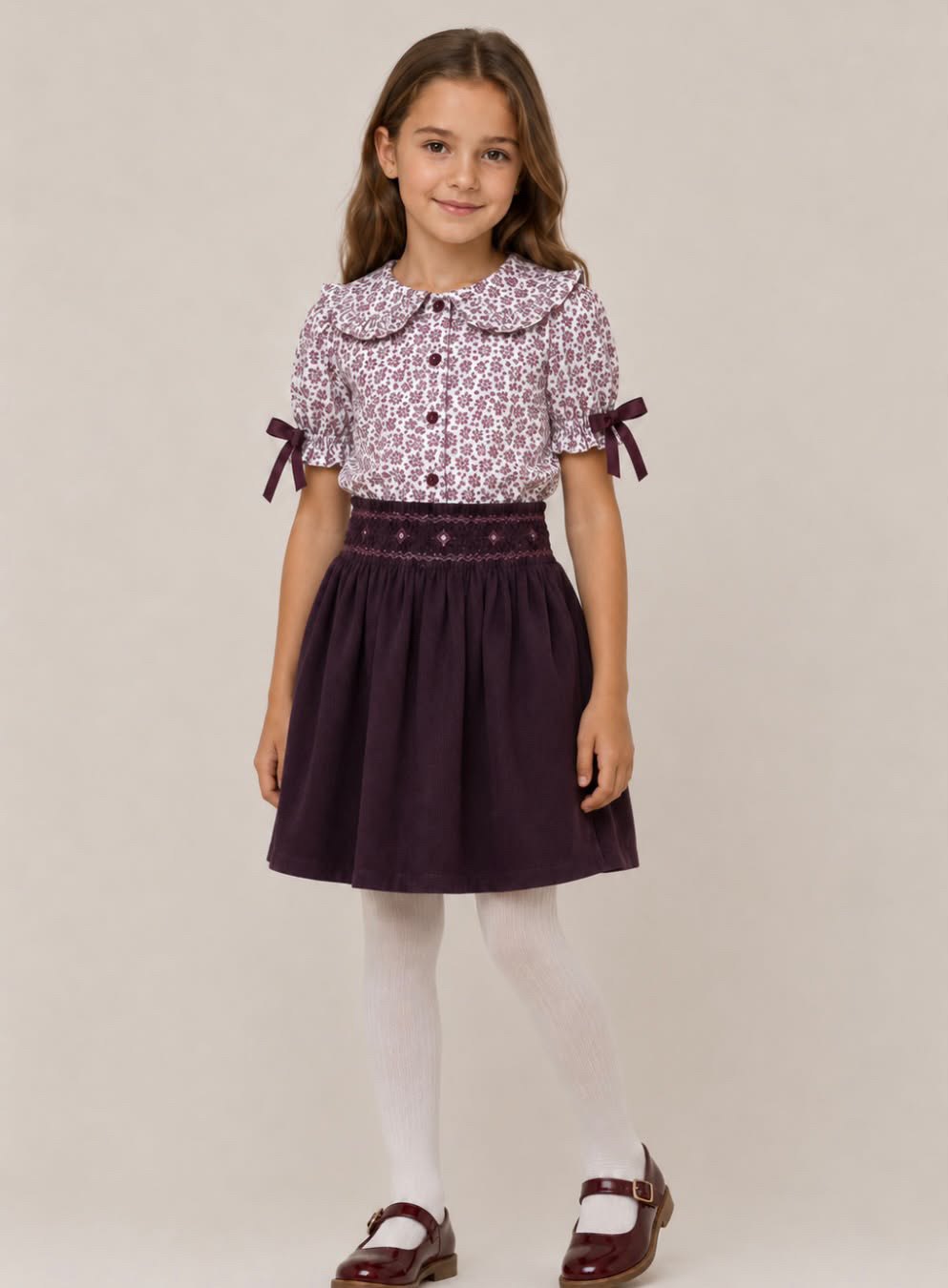 Calista Floral Burgundy